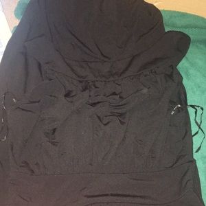 Ankle length black dress